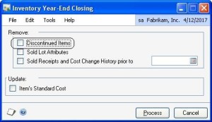 Inventory year-end Closing in Dynamics GP